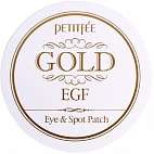 Petitfee~Антивозрастные гидрогелевые патчи от морщин с золотом~Gold & EGF Eye Spot Patch