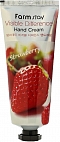 FarmStay~Крем для рук с экстрактом клубники~Visible Difference Hand Cream Strawberry